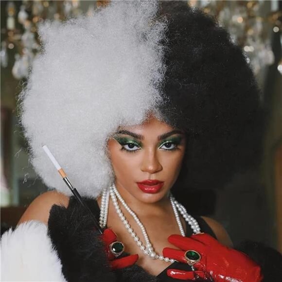 BRAND NEW Wig Black and White Wig - Picture 4 of 8